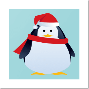 Christmas Penguin Posters and Art